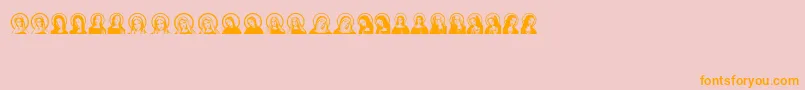 JungfrauMaria Font – Orange Fonts on Pink Background