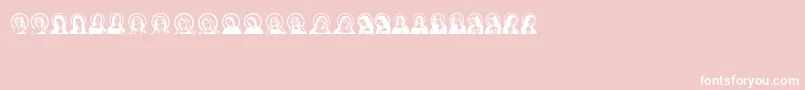 JungfrauMaria Font – White Fonts on Pink Background