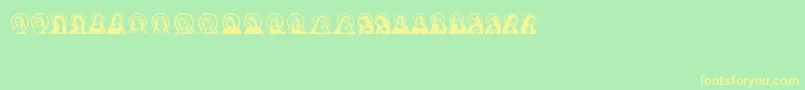 JungfrauMaria Font – Yellow Fonts on Green Background