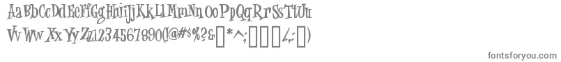 フォントJUNGJ    – 白い背景に灰色の文字