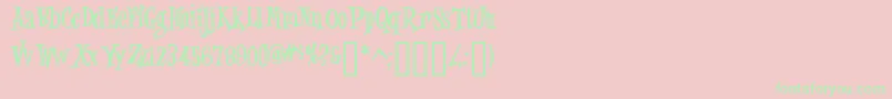 JUNGJ    Font – Green Fonts on Pink Background