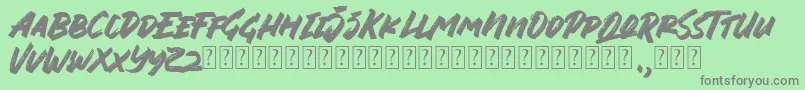 Jungle Bloods Font Font – Gray Fonts on Green Background