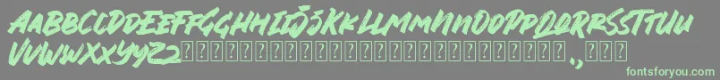 Jungle Bloods Font Font – Green Fonts on Gray Background