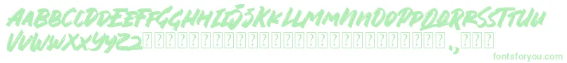 Jungle Bloods Font-Schriftart – Grüne Schriften auf weißem Hintergrund