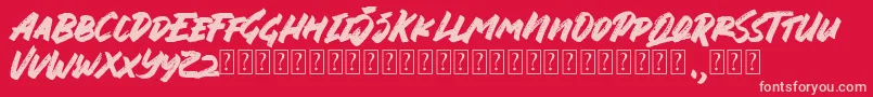 Jungle Bloods Font Font – Pink Fonts on Red Background
