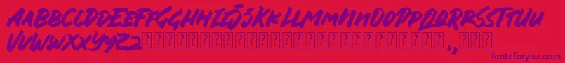 Jungle Bloods Font Font – Purple Fonts on Red Background