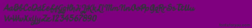 Jungle Boy Italic Font – Black Fonts on Purple Background