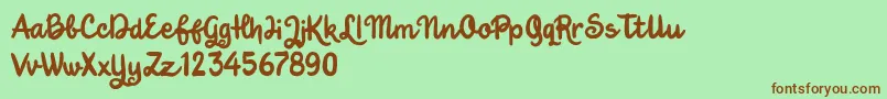 Jungle Boy-fontti – ruskeat fontit vihreällä taustalla