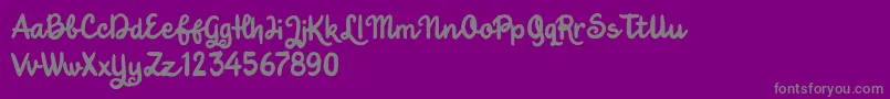 Jungle Boy Font – Gray Fonts on Purple Background