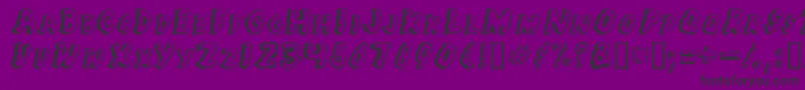 フォントJungle Fever – 紫の背景に黒い文字