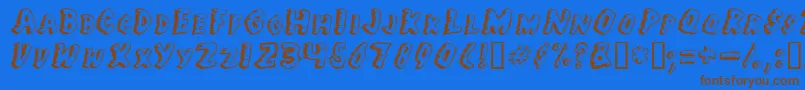 Jungle Fever Font – Brown Fonts on Blue Background