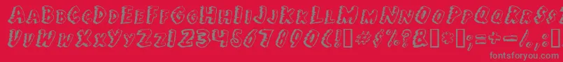 Jungle Fever Font – Gray Fonts on Red Background