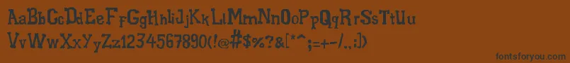 Шрифт XiloGaldino – чёрные шрифты на коричневом фоне