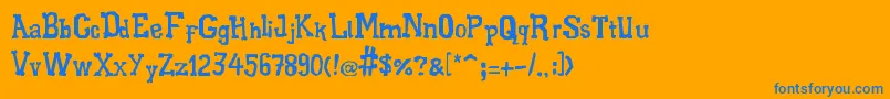 Шрифт XiloGaldino – синие шрифты на оранжевом фоне