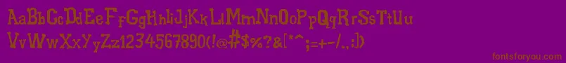 XiloGaldino Font – Brown Fonts on Purple Background