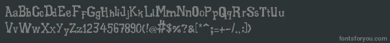 フォントXiloGaldino – 黒い背景に灰色の文字