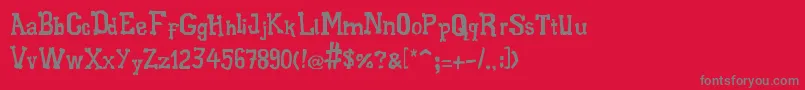 フォントXiloGaldino – 赤い背景に灰色の文字