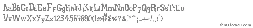 フォントXiloGaldino – 白い背景に灰色の文字