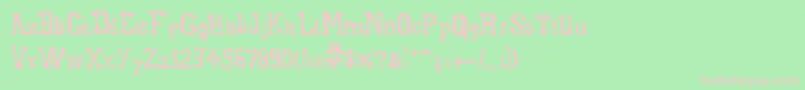 XiloGaldino Font – Pink Fonts on Green Background