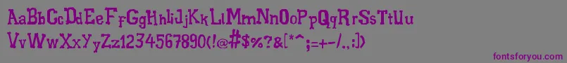 Шрифт XiloGaldino – фиолетовые шрифты на сером фоне