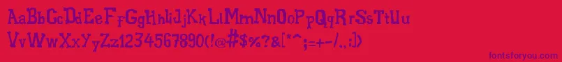 XiloGaldino Font – Purple Fonts on Red Background