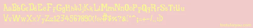 XiloGaldino Font – Yellow Fonts on Pink Background