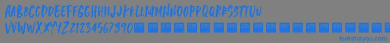 Jungle Jam   Demo Font – Blue Fonts on Gray Background