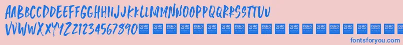 Jungle Jam   Demo Font – Blue Fonts on Pink Background