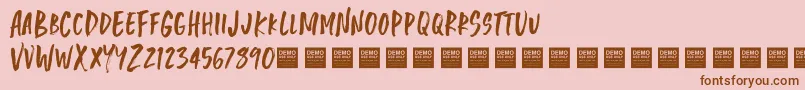 Jungle Jam   Demo Font – Brown Fonts on Pink Background