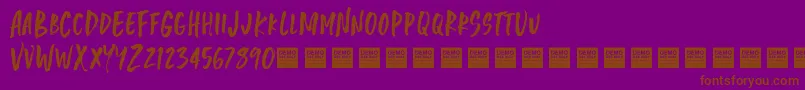 Jungle Jam   Demo Font – Brown Fonts on Purple Background