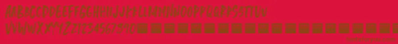Jungle Jam   Demo Font – Brown Fonts on Red Background