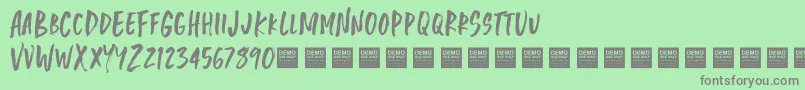 Jungle Jam   Demo Font – Gray Fonts on Green Background