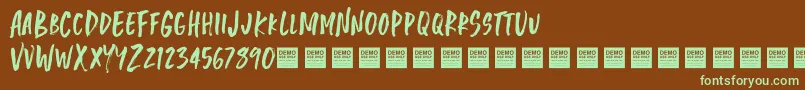 Jungle Jam   Demo Font – Green Fonts on Brown Background