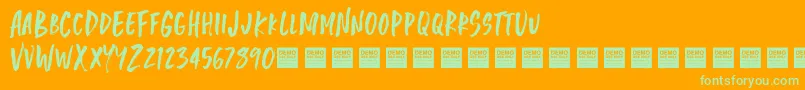 Jungle Jam   Demo Font – Green Fonts on Orange Background