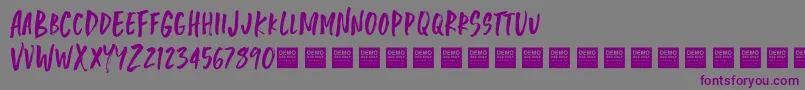 Шрифт Jungle Jam   Demo – фиолетовые шрифты на сером фоне