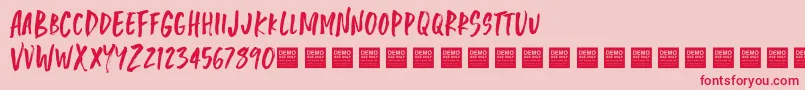 Jungle Jam   Demo Font – Red Fonts on Pink Background