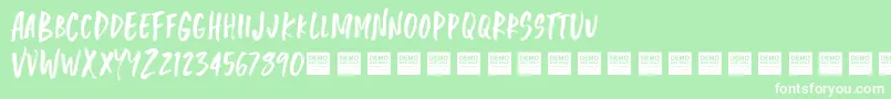 Jungle Jam   Demo Font – White Fonts on Green Background