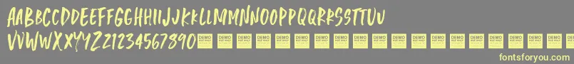 Jungle Jam   Demo-Schriftart – Gelbe Schriften auf grauem Hintergrund
