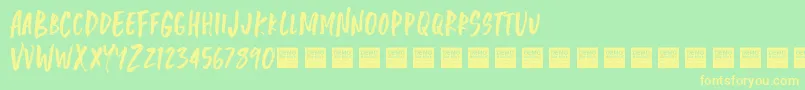 Jungle Jam   Demo Font – Yellow Fonts on Green Background