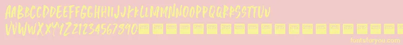 Jungle Jam   Demo Font – Yellow Fonts on Pink Background