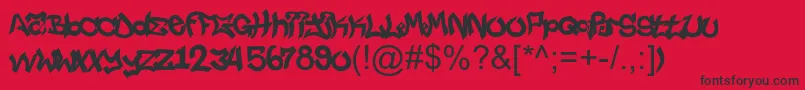 Jungle LIFE Font – Black Fonts on Red Background