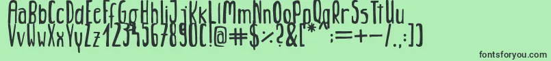 Jungle-Schriftart – Schwarze Schriften auf grünem Hintergrund