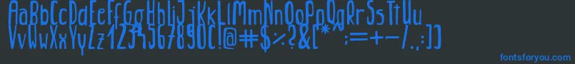 Jungle Font – Blue Fonts on Black Background