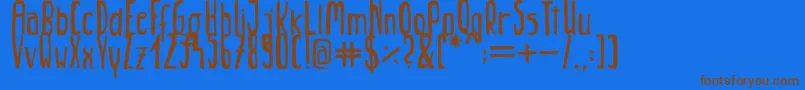 Jungle Font – Brown Fonts on Blue Background