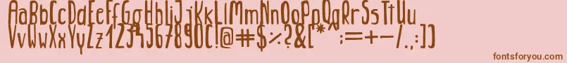 Jungle Font – Brown Fonts on Pink Background