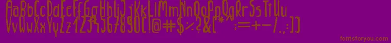 Fonte Jungle – fontes marrons em um fundo roxo