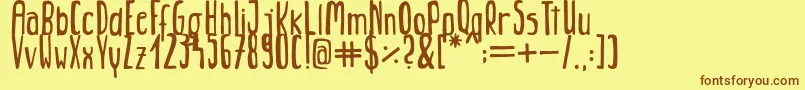 Jungle Font – Brown Fonts on Yellow Background