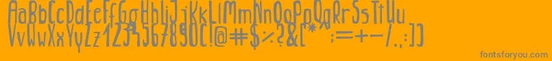 Jungle Font – Gray Fonts on Orange Background