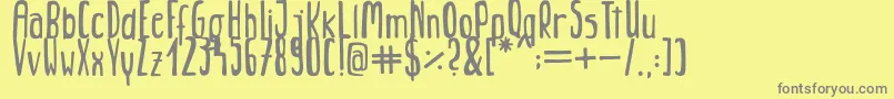 Jungle Font – Gray Fonts on Yellow Background
