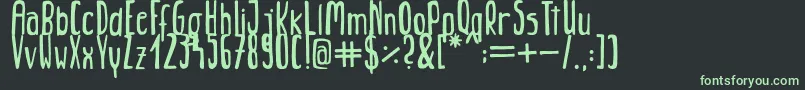 Jungle Font – Green Fonts on Black Background